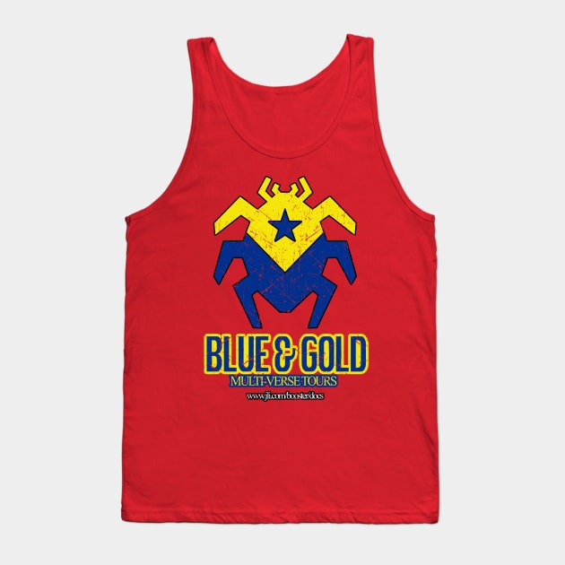 Blue and Gold Tours Distressed Tank Top by Federation Skum Kosplay